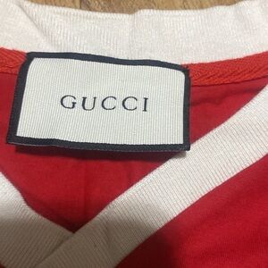 Gucci Red and White Top